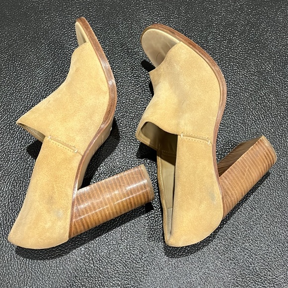 Rag and Bone Myra Suede Peep Toe Block Heels - Picture 9 of 16